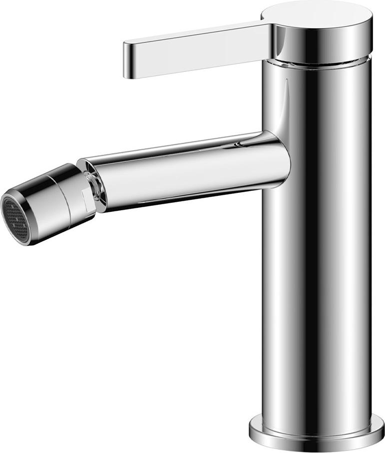 BELVIT Bidet Mischarmatur Chrom Einhebel Griff Aufbauarmatur mit beweglicher Düse BV-BA4078