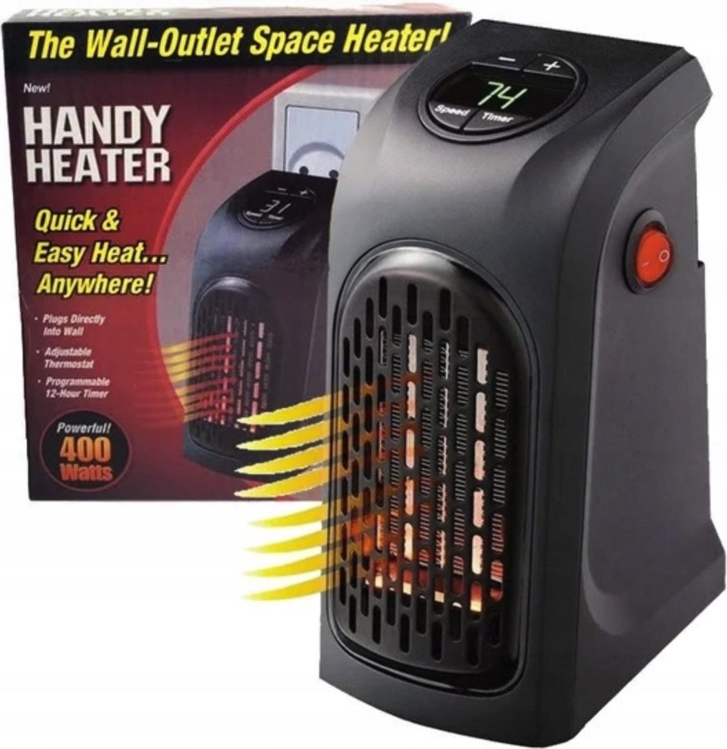 Elektrický Mini Ohrievač Rúra Do Zásuvky Výkonný 400 W 400 W Čierny