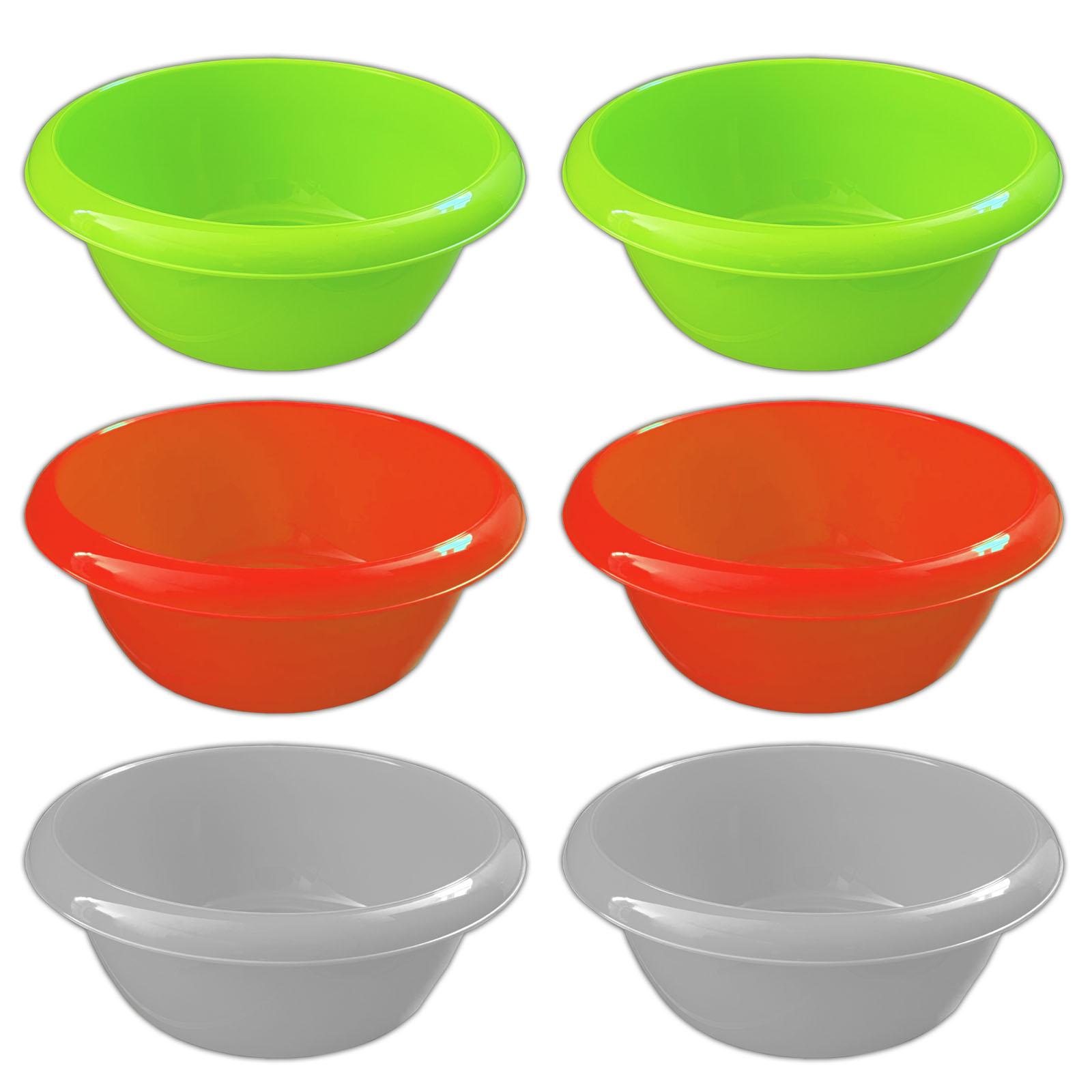 HAC24 6er Set Plastikschüssel 1,1 Liter Schüssel Kunststoffschüssel Rührschüssel Küchenschüssel Servierschüssel 176563998