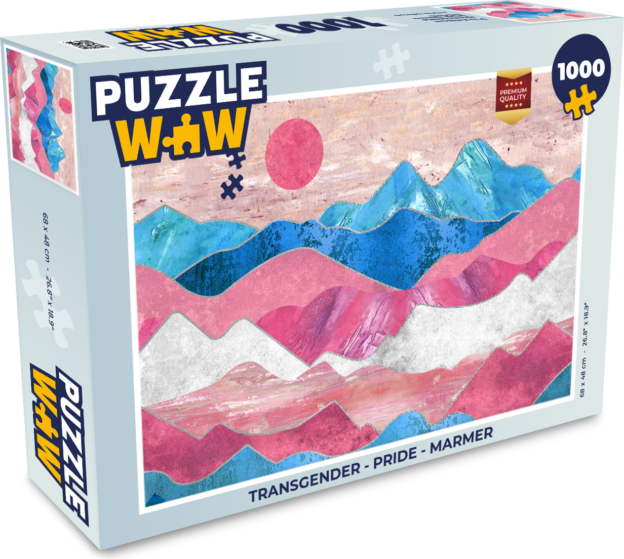 MuchoWow® Puzzle 1000 Teile Transgender - Stolz - Marmor - Erwachsene - Rätsel 136|522483112