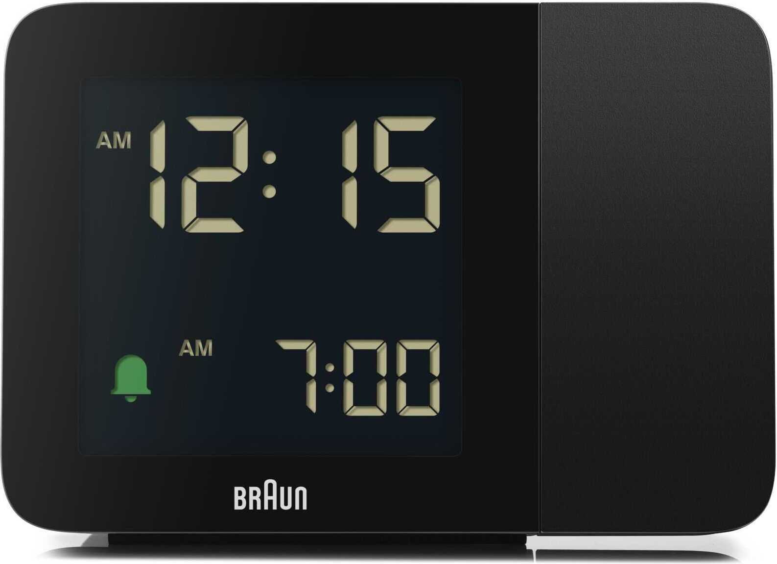 Réveil Quartz BRAUN Blanc rectangulaire - BNC004 C