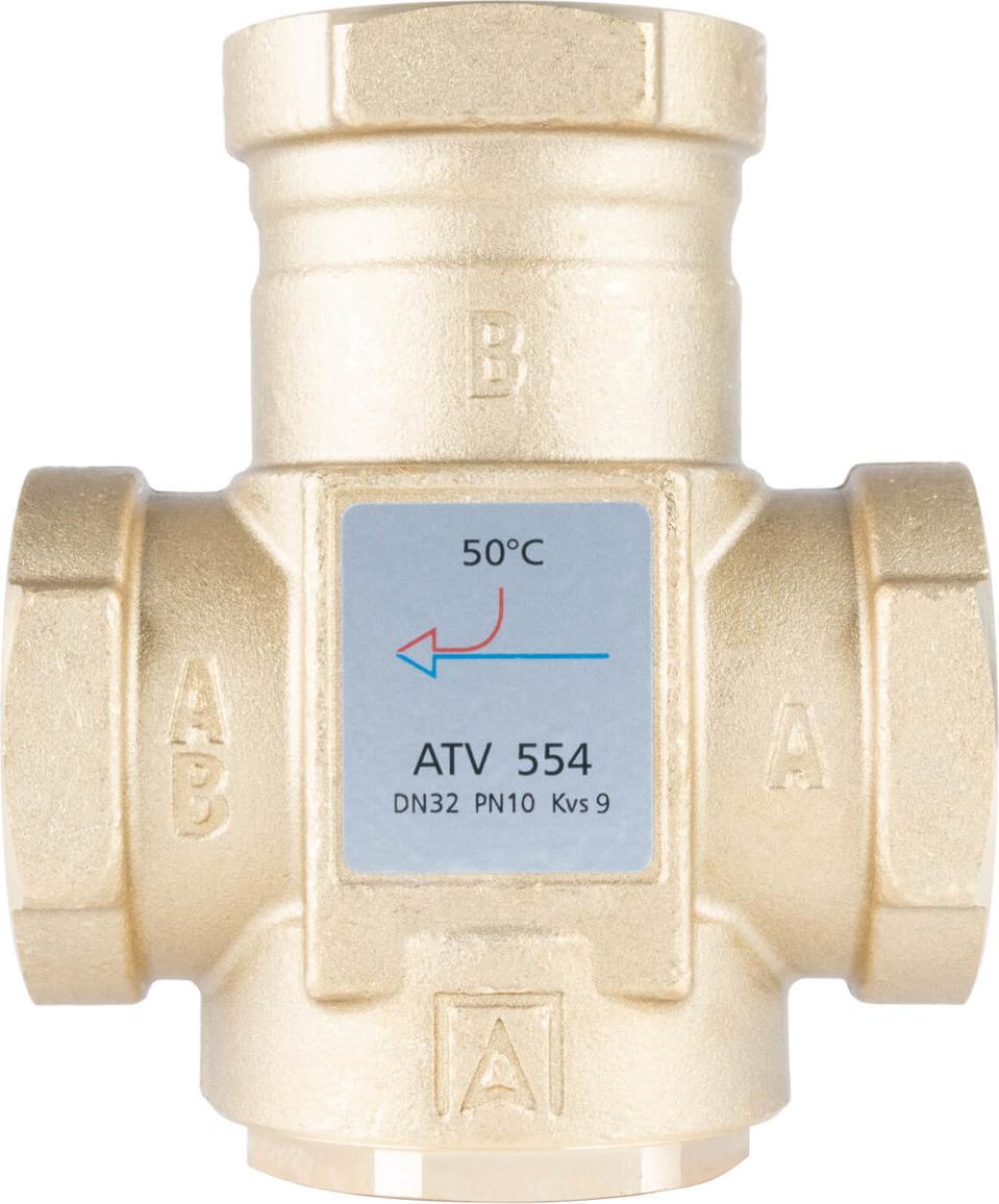 Afriso ATV 554 Temperaturventil, DN32, Rp1 1/4 Zoll, kvs 9, 50°C
