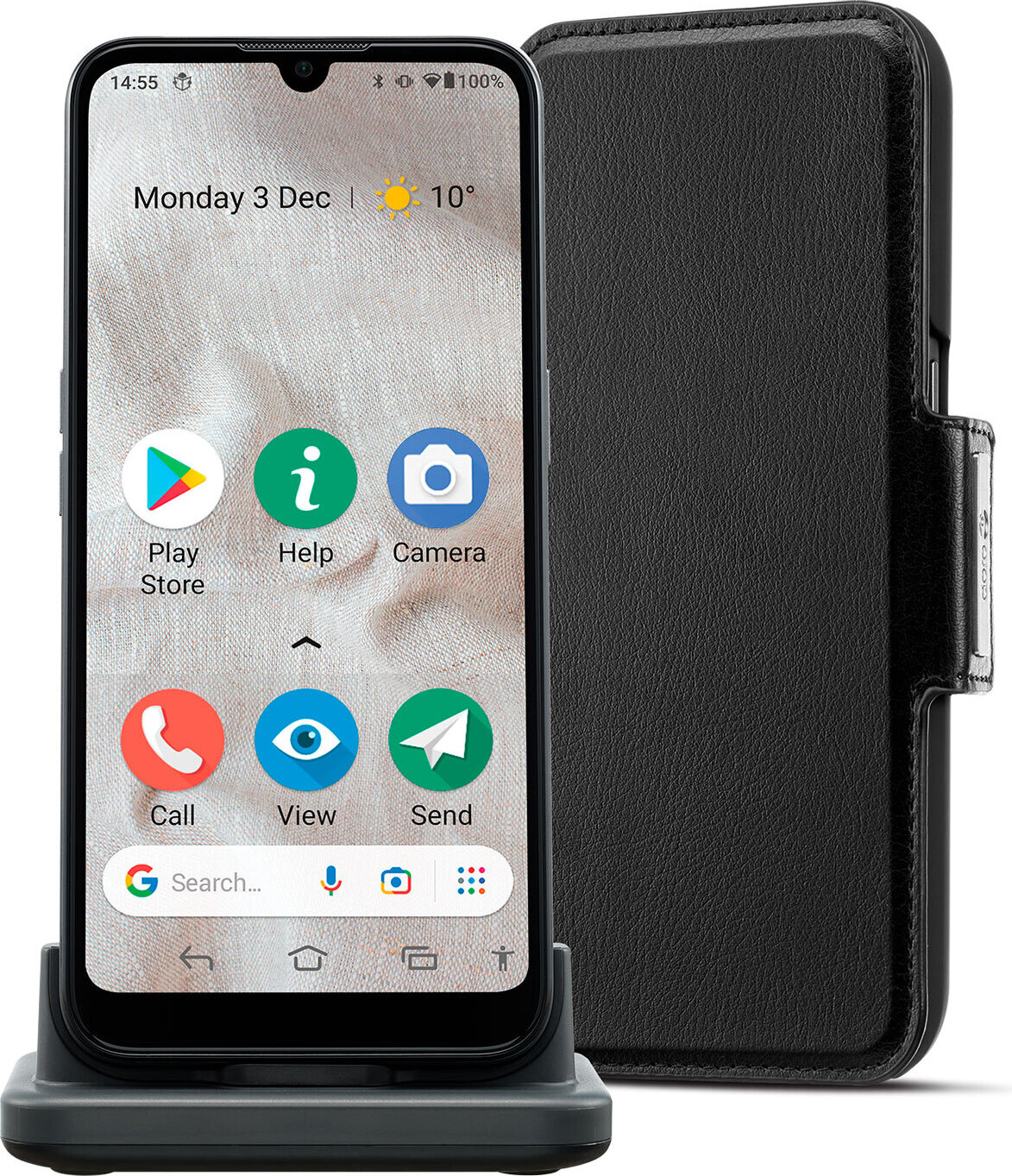 Doro 8100 Plus, 15,5 cm (6.1"), 2 GB, 32 GB, 13 MP, Android 11 Go Edition, Šedá