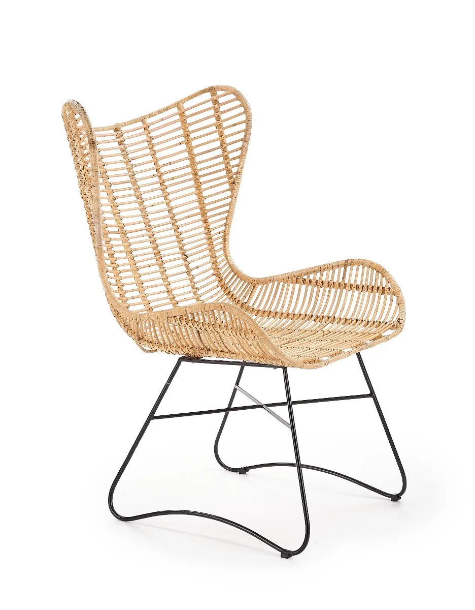 Halmar Gartenstuhl Indiana - natur / schwarz V-CH-INDIANA-FOT