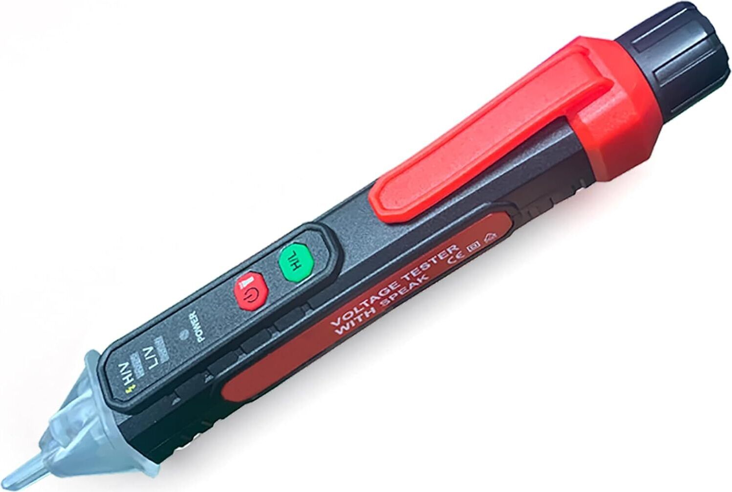 RPSTrading Berührungsloser Spannungsprüfer mit Doppelbereich 12-1000V/48-1000V Phasenprüfer AC Stromprüfer berührungslos Durchgangsprüfer akustischer Summer und Lichtanzeige, Sprachübertragung und Taschenlampe FZ-B0CFXFXFFT