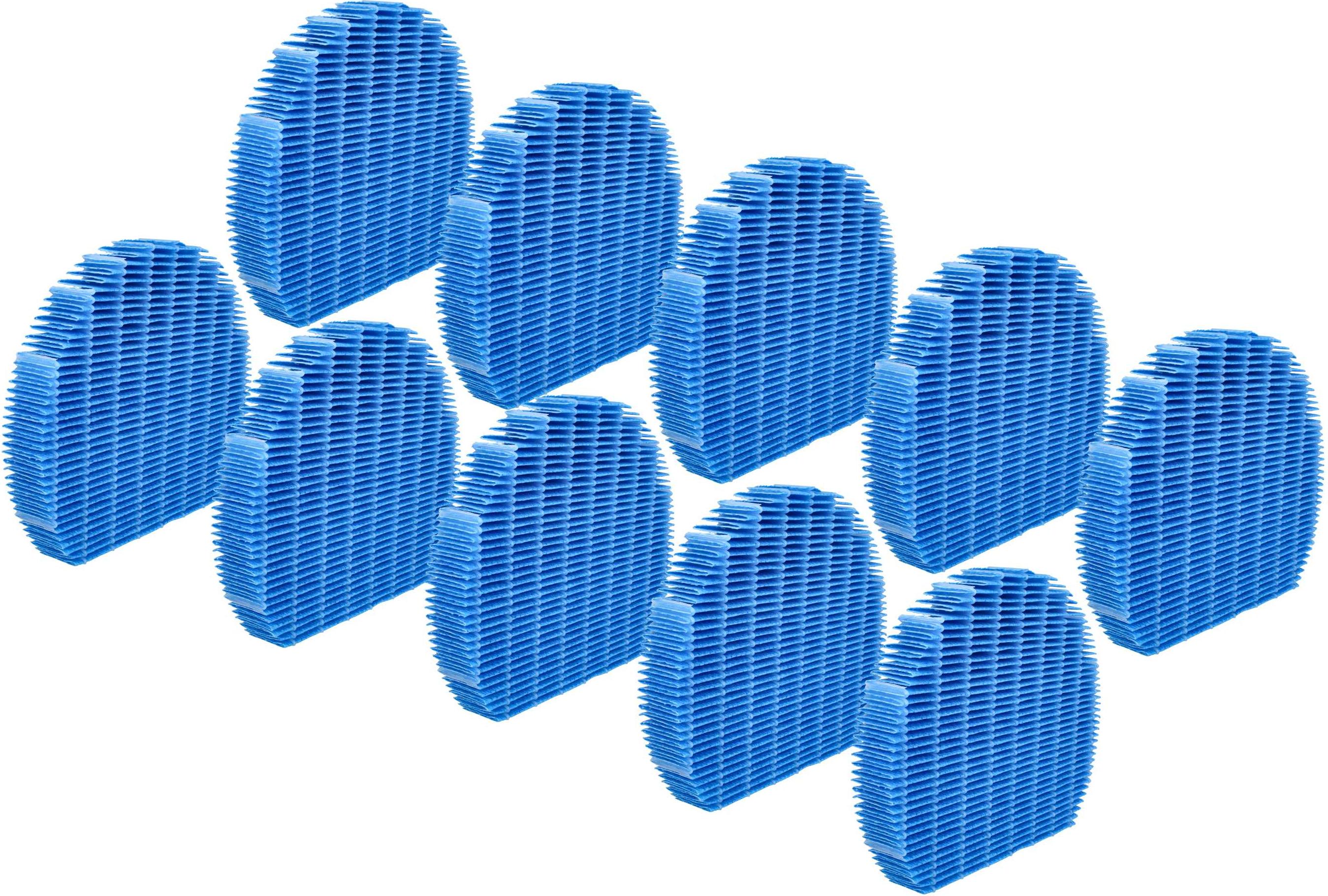 vhbw 10x Befeuchtungselement kompatibel mit Sharp KC-Z380SW, KC-Z200SW Luftbefeuchter, Luftreiniger, Luftwäscher - Ersatz-Befeuchter 183287567-3