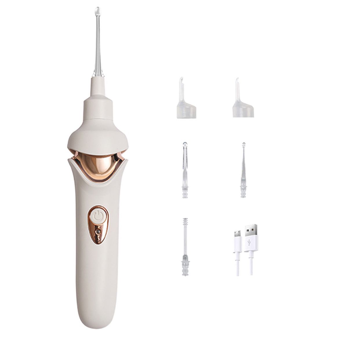 Novzep Ohrreiniger,240mAh Ohrenreiniger ,60min Ohrenschmalz,LED Licht OhrreinigungsgerätMehrere AnhängeOhrenreinigung KAUF-ALRI-HB318-16