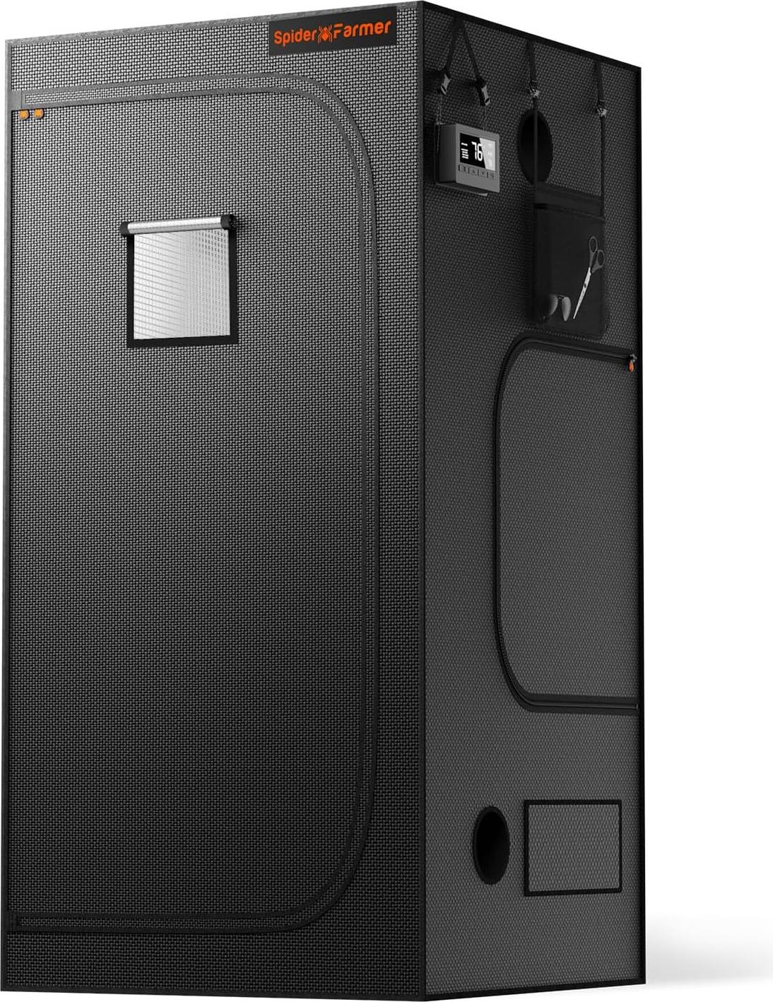 Markenlos Kweektent - Lichtdichte und wasserdichte Anbauzelt für Selbstanbau - 90 x 90 x 180 cm