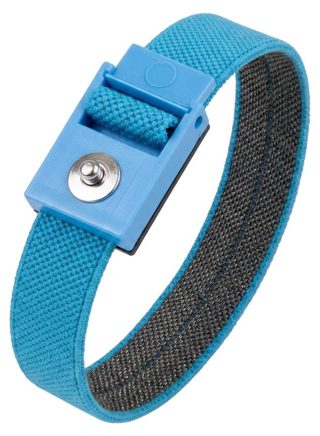 WETEC Handgelenkband, ESD, hellblau, 4 mm (Handgelenkserdungsband Erdungsband)