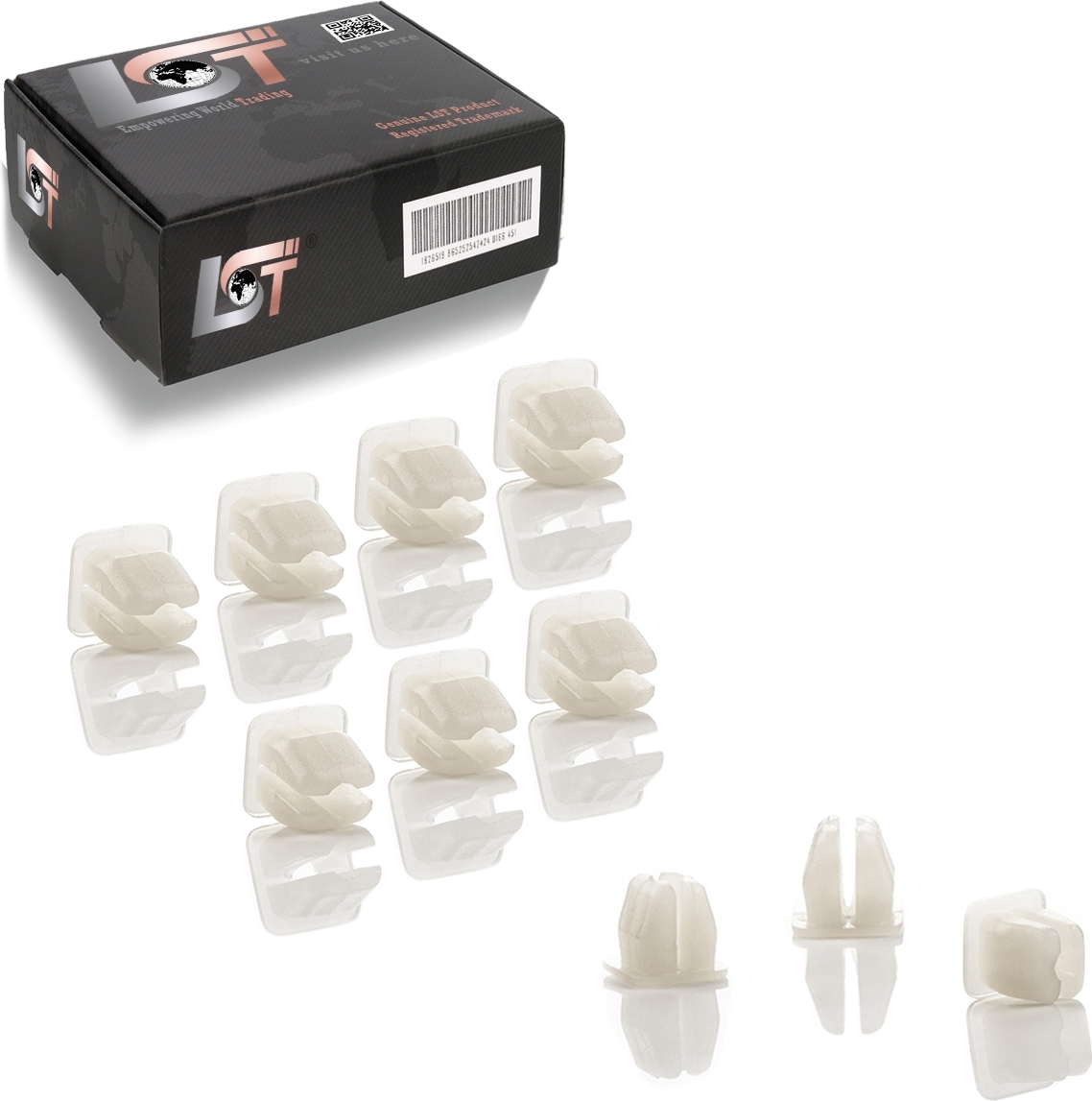 LST 10x Für Boxer Ducato Jumper Hecktür Rammschutzleiste Zierleisten Spreizmutter CL-00747-002 x10