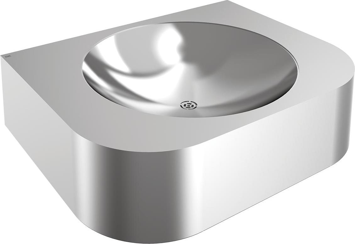 KWC AR Einzelwaschtisch, ANIMA, Edelstahl, 500x132x400 mm, ohne Hahnbank 2030029755