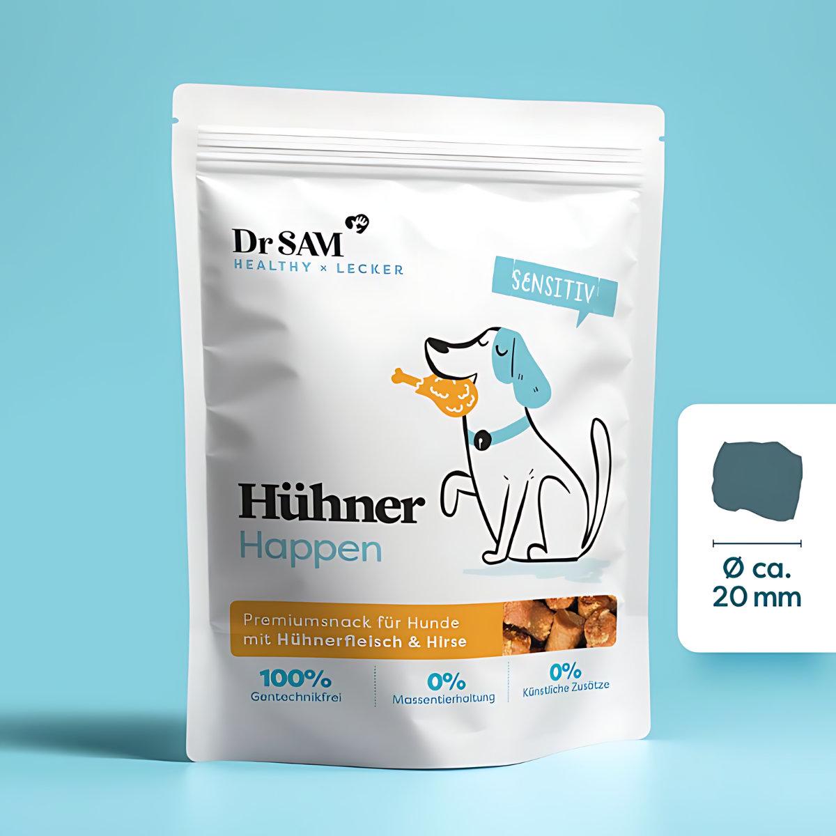 Dr. SAM Hühner Happen - Schmackhafte Snacks für deinen Hund snacks-soft-huhn-150g