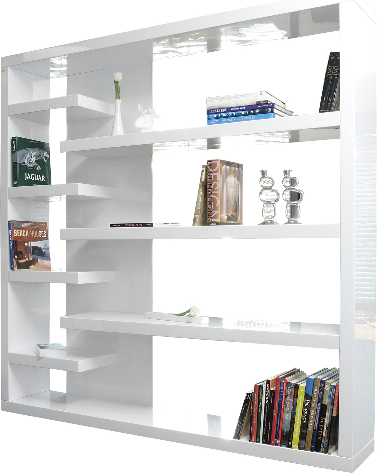 SalesFever Regal Raumteiler 200 cm| Hochglanz lackiert