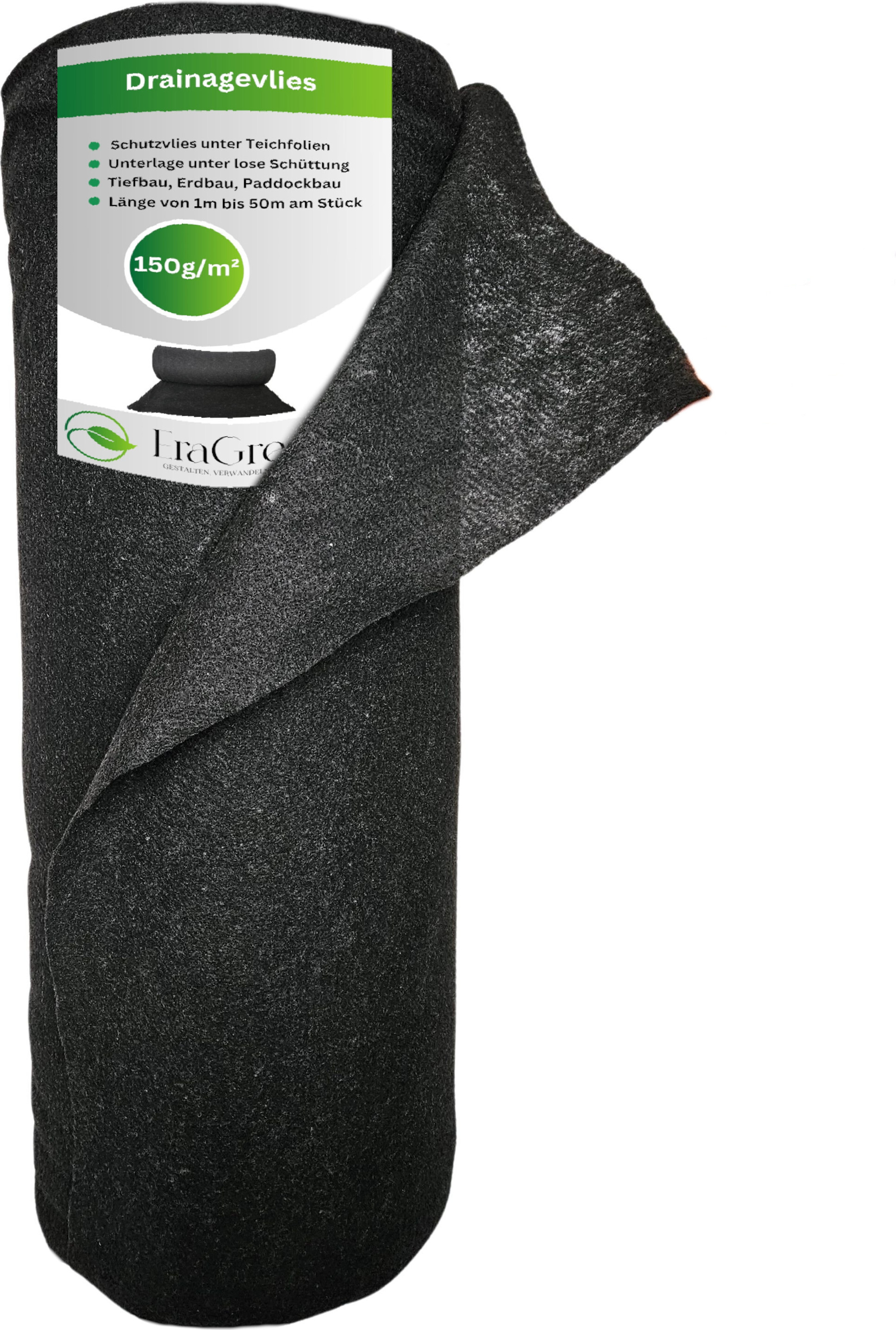 50m X 1m Unkrautvlies PES Garten Bodengewebe Unkrautfolie Mulchvlies 190g UV %% - Foto 3
