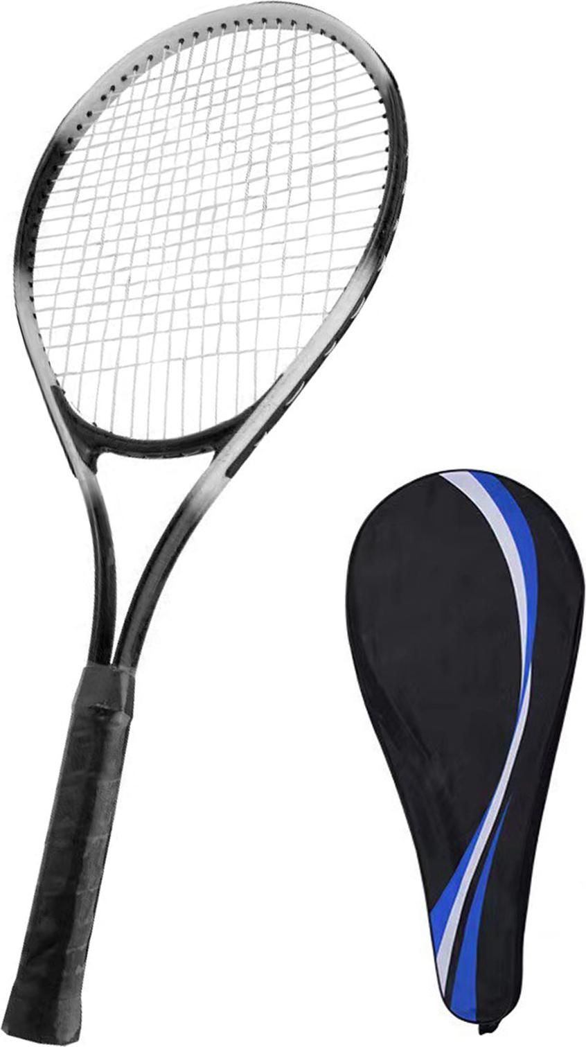 Gistuch 27 Zoll Tennisschläger Single Schlägerin Anfänger -Wettbewerbstraining Set mit Carry Bag für Erwachsene Studenten Frauen Männer schwarz schwarz