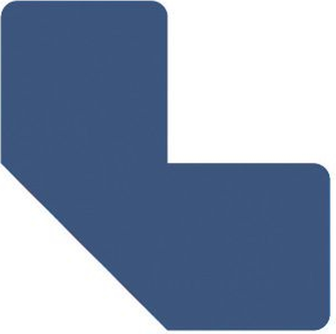 Tarifold Fußbodensymbol 'L' 10x10cm blau Packung mit 5 Stück 197201