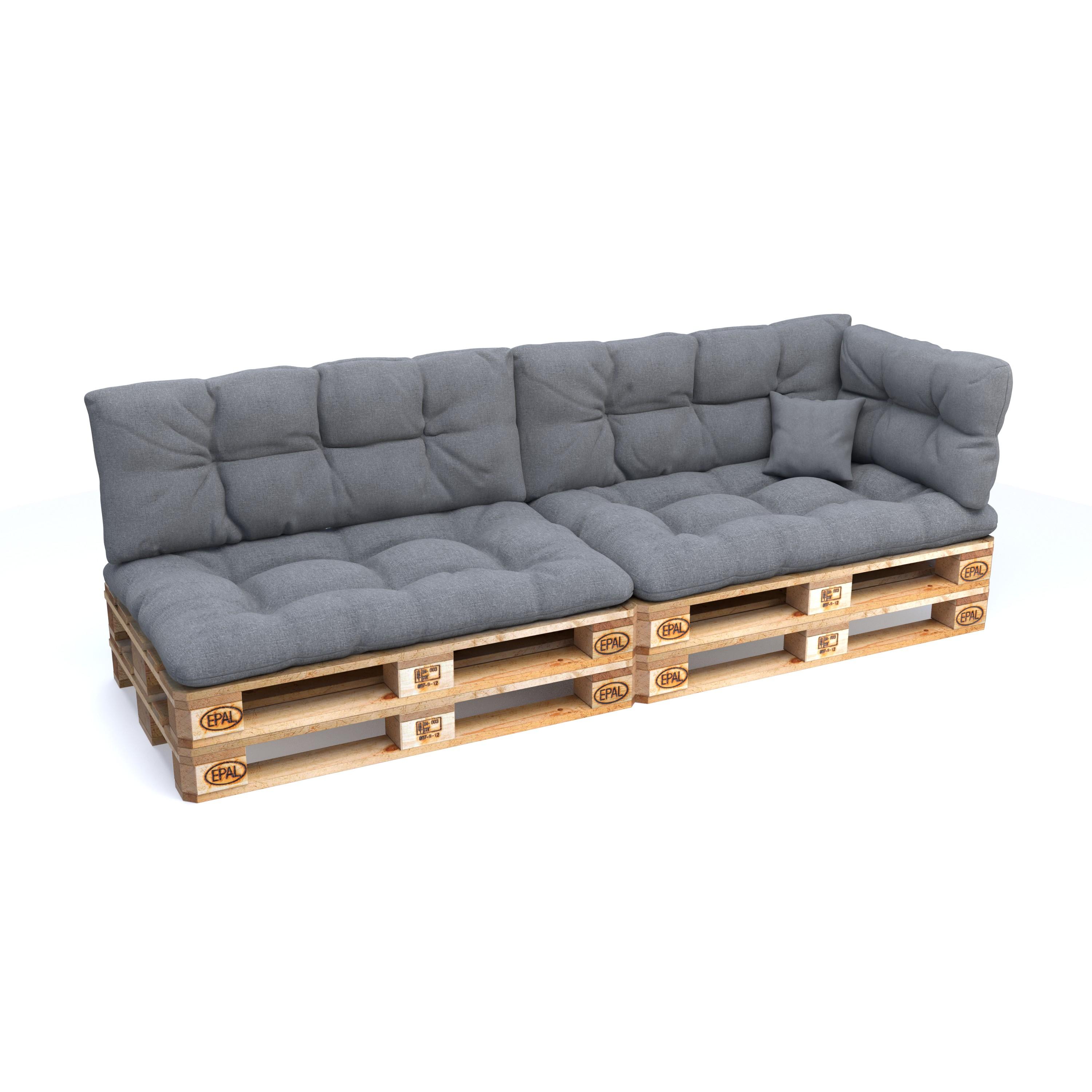 XDREAM cuscino per pallet antracite | bracciolo singolo
