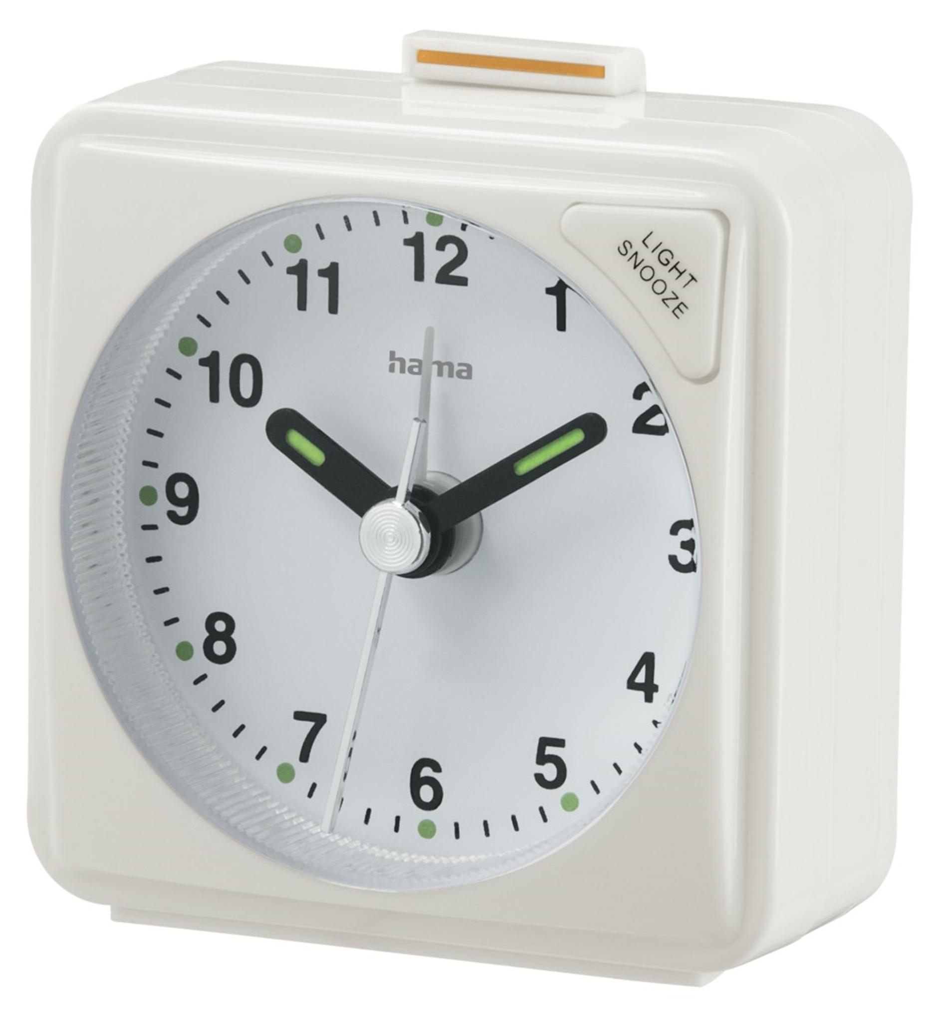Hama Wecker Reisewecker "A50", Weiß 00186330