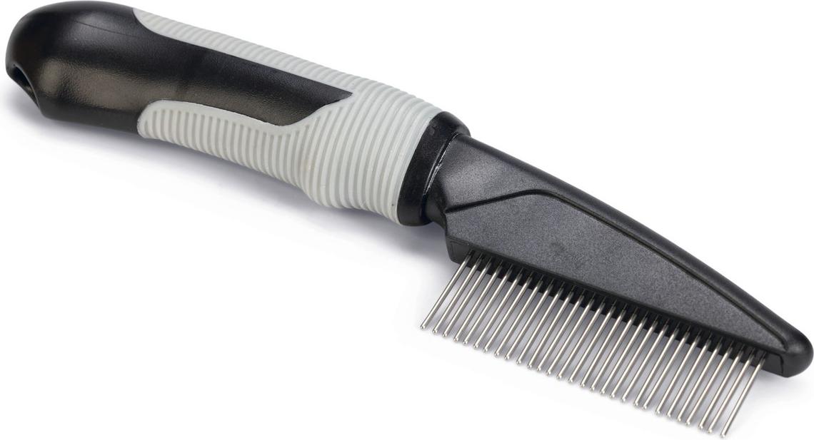 Beeztees Fellkamm - Hundepflege - Schwarz/Grau - Mittel - 21x4,5x2 cm 66169611