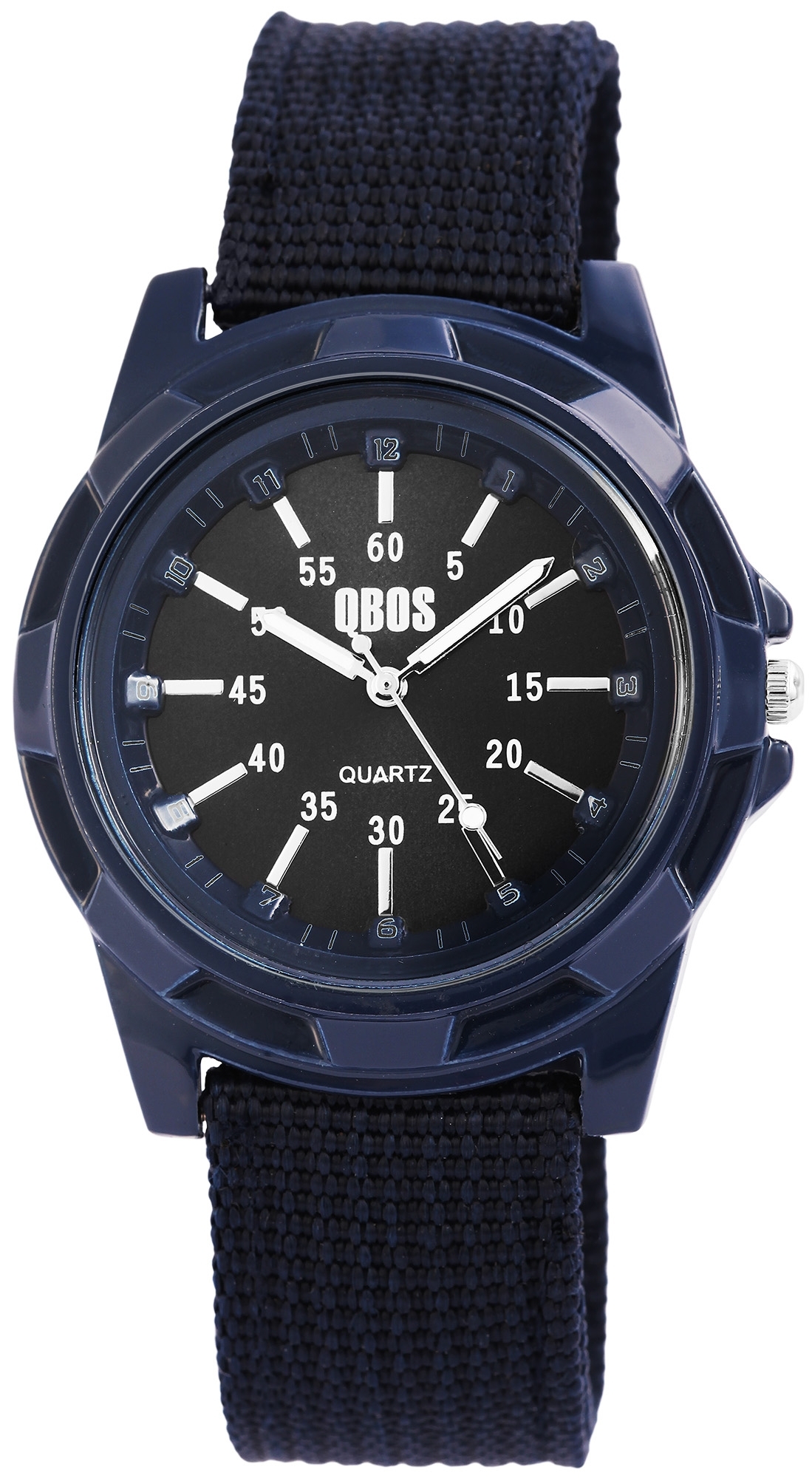 QBOS Herrenuhr mit Textilarmband 2900078-003