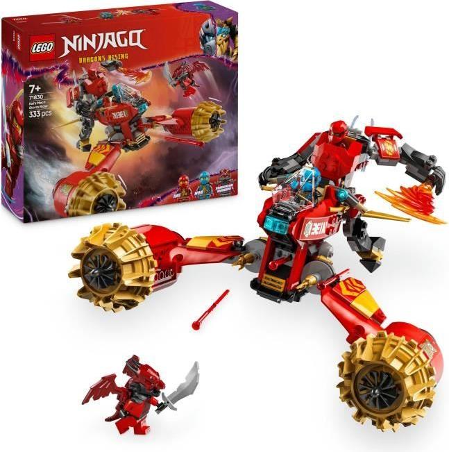 LEGO NINJAGO Kaiho robotický motocykel Storm, stavebnicová hračka, 71830, 3 minifigúrky, robot a lietajúci motocykel