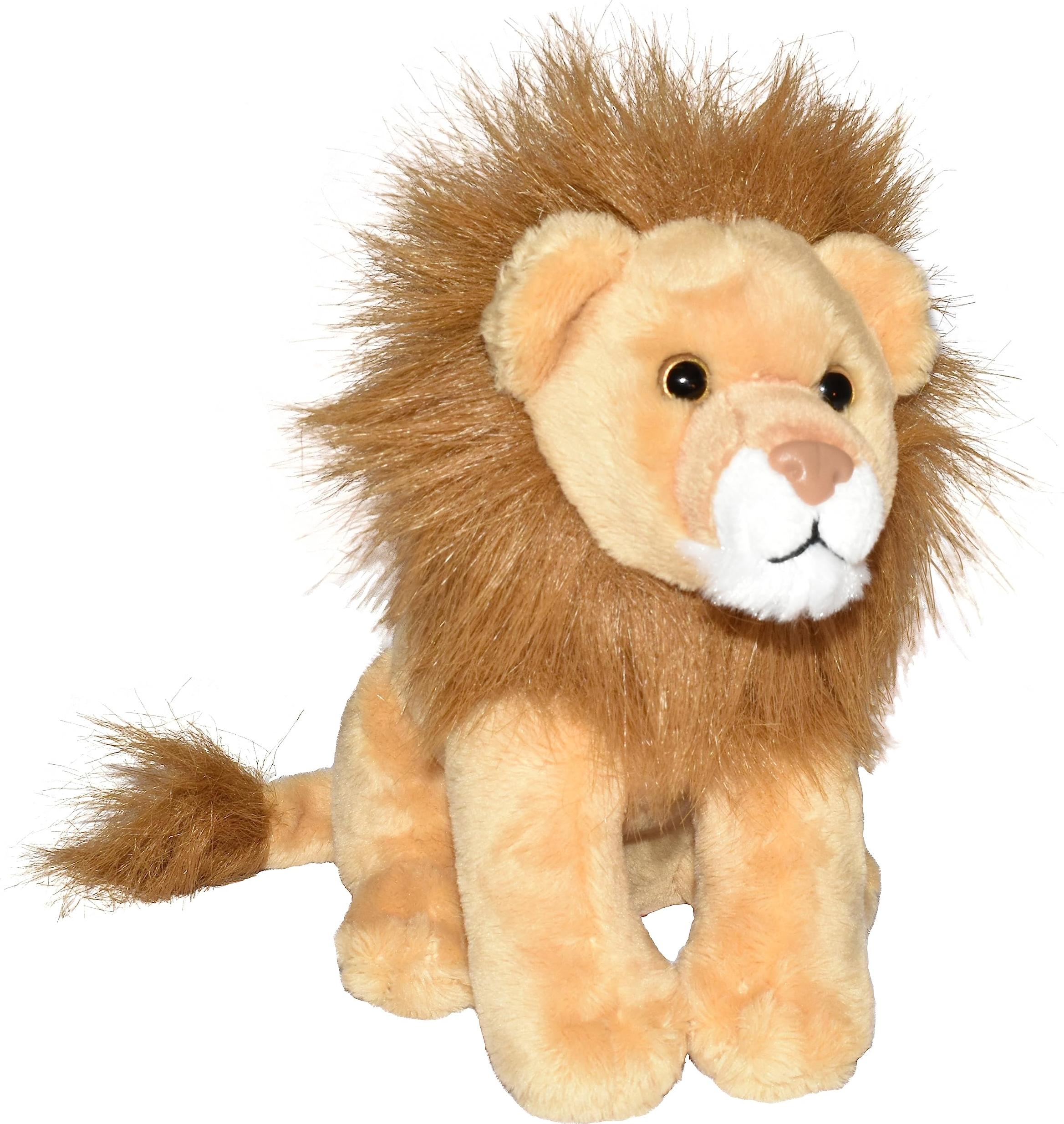 Wild Republic Europe ApS WILD REPUBLIC Wild Calls Löwe, Elektronisches Kuscheltier, Spielzeug für kleine Kinder, Stofftier mit Funktion, Mädchen-Geschenke, Authentische Tiergeräusche für Kinder, 20 cm, 8