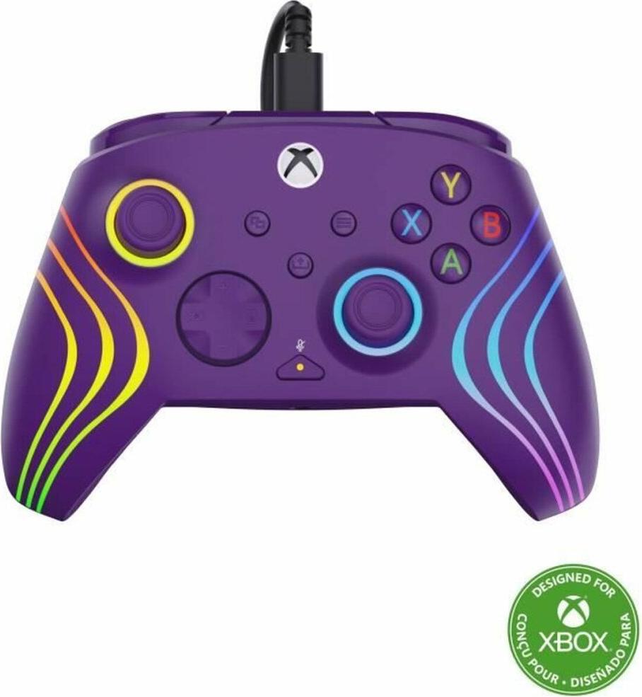 Turtle Beach Afterglow Wave, Gamepad, PC, Xbox, Xbox One, Xbox Series S, Xbox Series X, D-pad, Tlačidlo možnosti, Viacfarebný, Kábel, USB