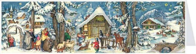 Adventný kalendár s pohľadnicami XL „Vianoce so zvieratami“