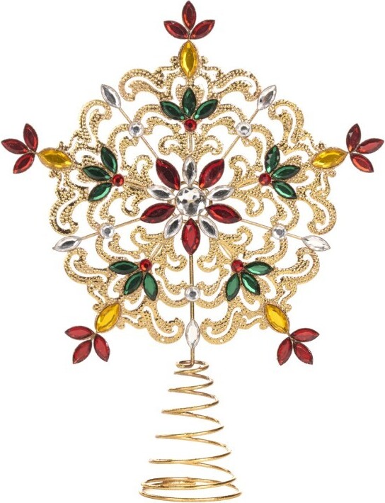 Goodwill Weihnachtsbaum Peak-Peak Star Gold-Rot 33 cm 20649