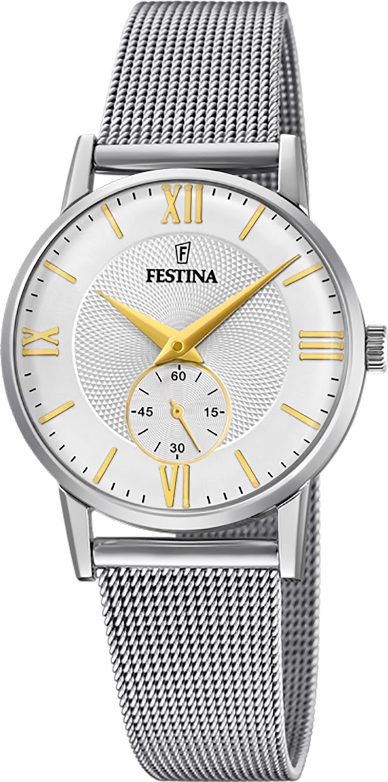 Festina dámske náramkové hodinky z nehrdzavejúcej ocele strieborné ležérne D2UF20572/2