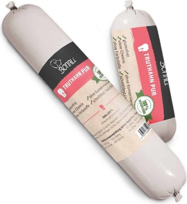 Bonali Hundewurst Truthahn schnittfest 600g 11 Stück + 1 Gratis