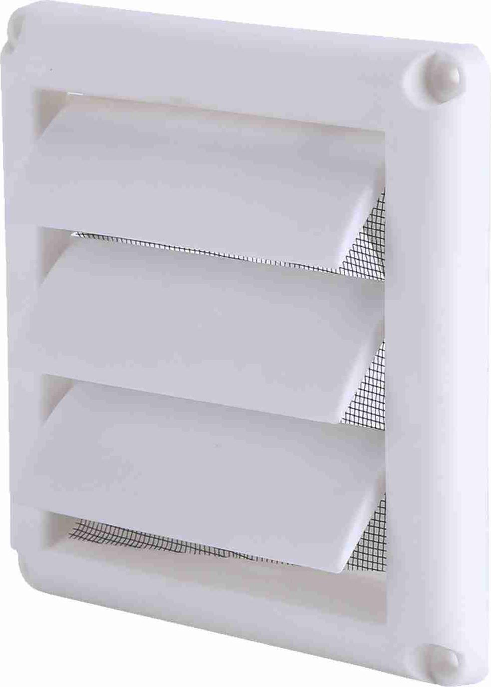 Cocosity 1 PC Plastikluft Entlftungsgitterabdeckung 3 Klappen Wandleitungslftungsgrill mit Netto neu 15*15 cm