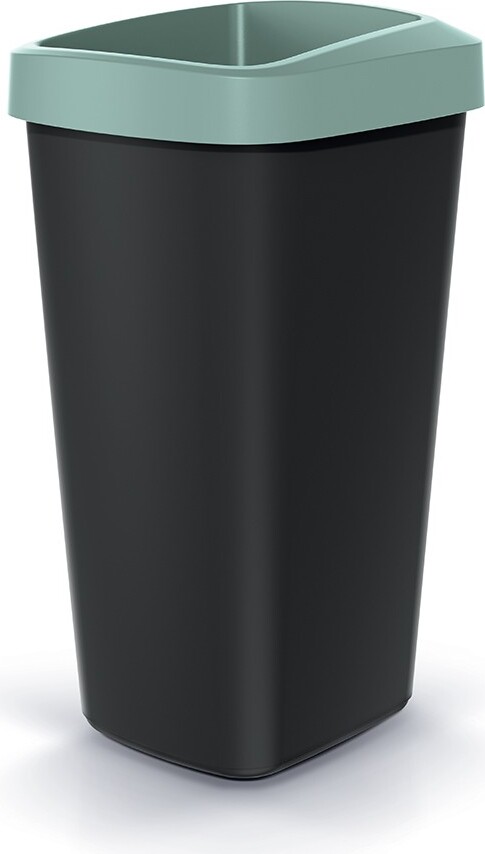 Prosperplast Abfallbehälter COMPACTO DROPIN schwarz/hellgrün 45 l