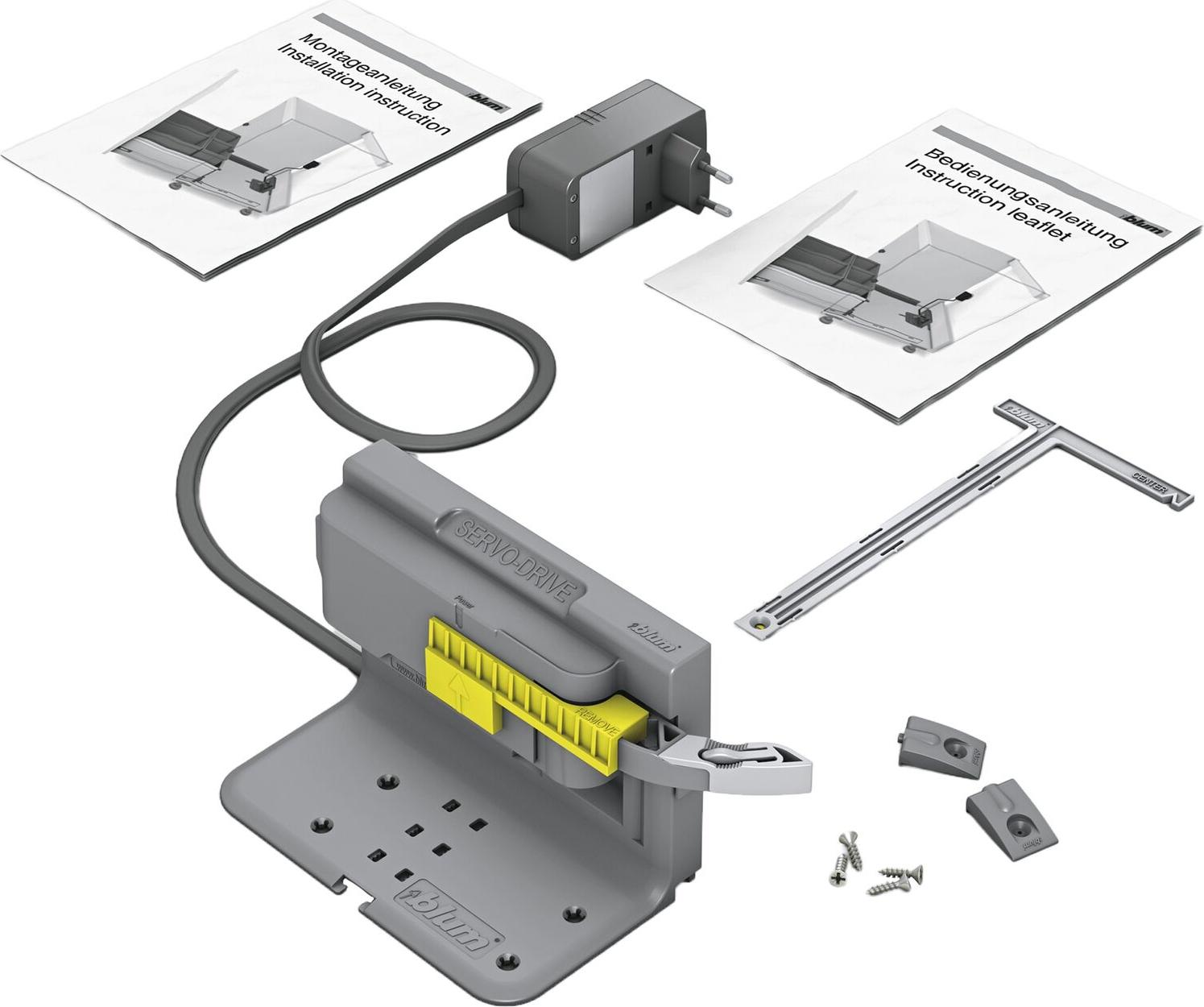 Blum Servo Drive uno für stehende Mülltrennsysteme - lässt die Abfalleimer herausfahren, staubgrau 06234184
