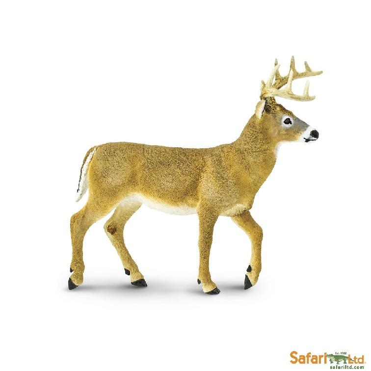 Safari Ltd 113589 Weißwedelhirsch 17 cm Serie Große Wildtiere