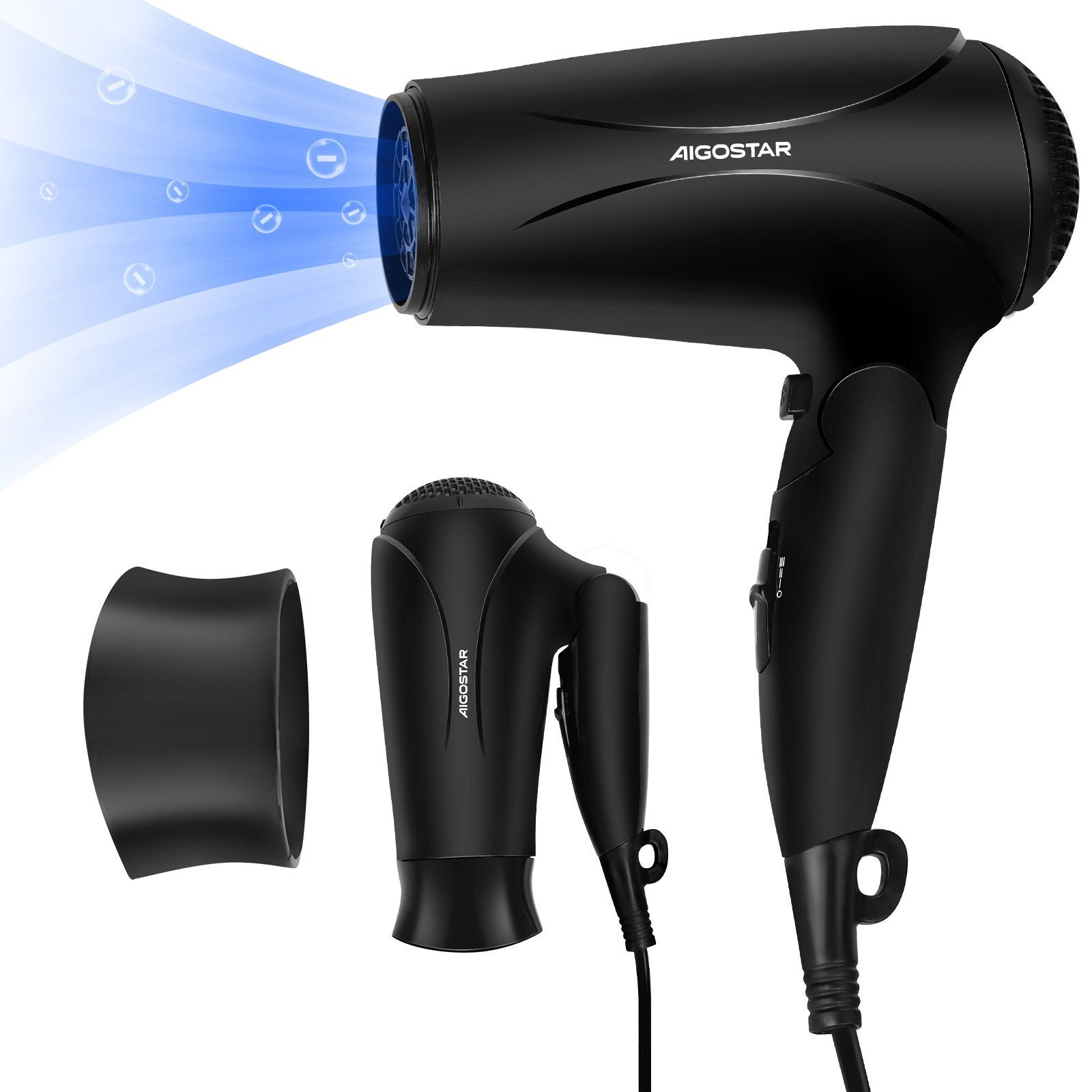 2er Pack Fönbeutel Aus Flanell – Mit Kordelzug, Waschbar, Für Haartrockner & Styling-Tools