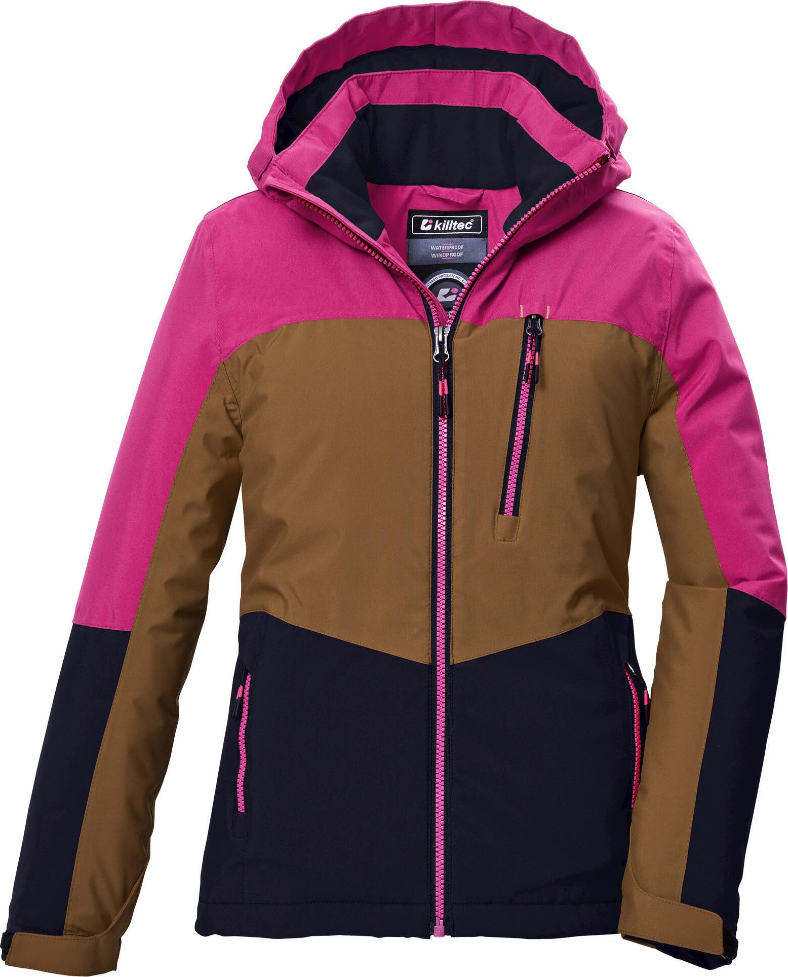 Killtec KOW 354 GRLS JCKT Skijacke Kinder Mädchen braun pink 116 4221400/00300