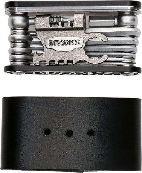 Brooks Multitool MT22 Schwarz mit 21 Funktionen, Kettennieter und Sattel-Spannschlüssel