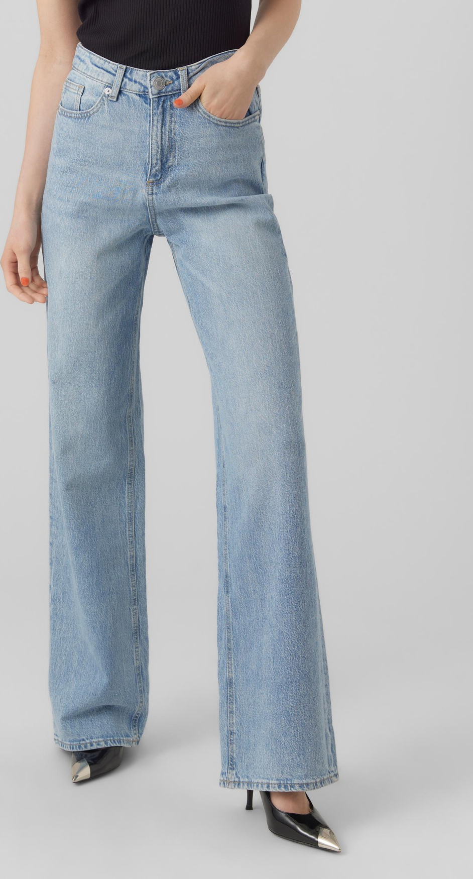 Vero Moda Straight Leg Jeans VMTESSA - 25W / 30L VMTESSA HR WIDE JEANS RA339 GA NOOS - 10283858