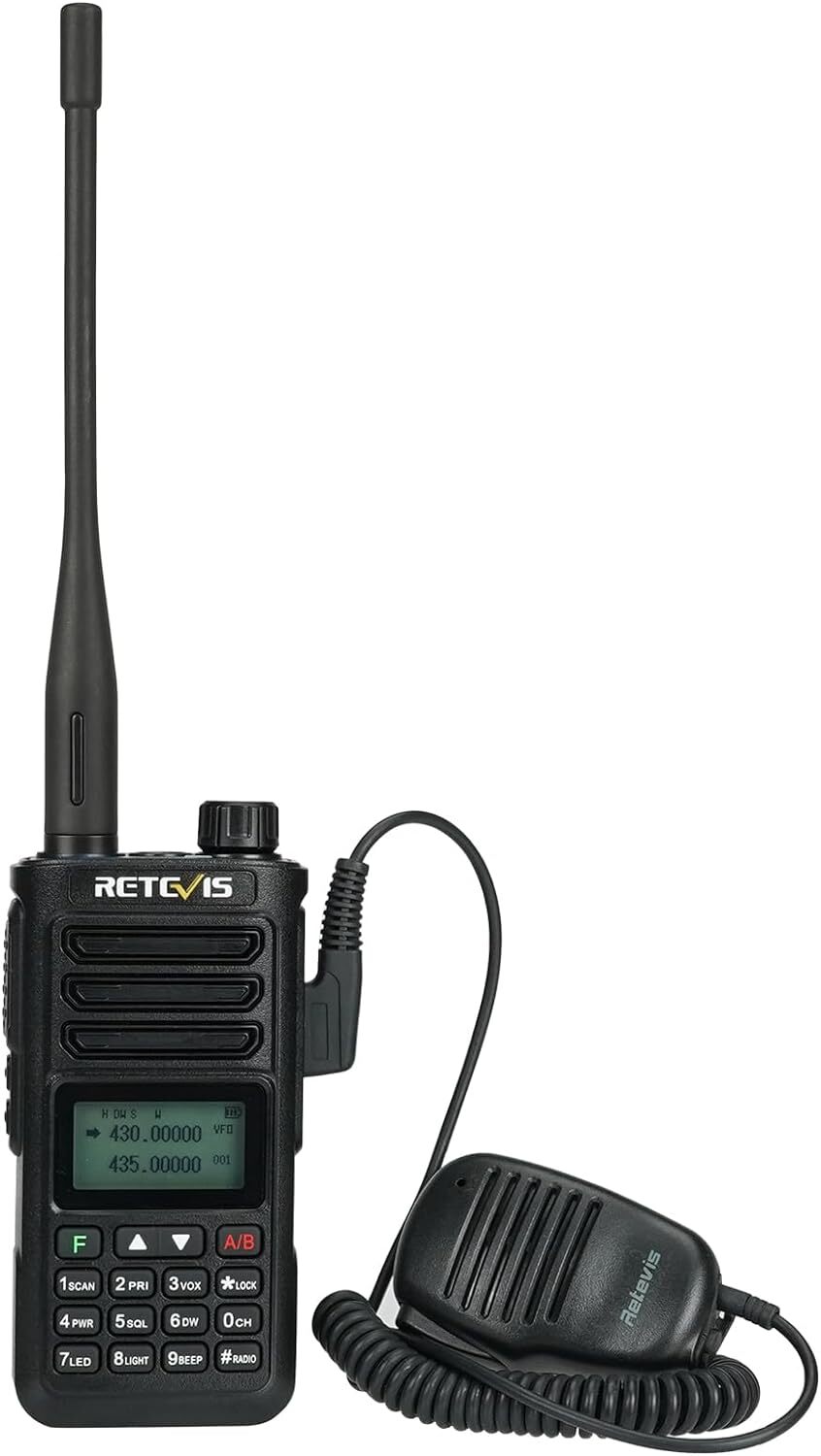 Retevis RA89 Amateurfunkgerät, Dualband Funkgerät, Unterstützung Chirp Amateurfunk, IP68, COMP, 1750hz, DTMF, VFO, Langstrecken,2500mAh Akku,Typ-C EUA9258B-C9018A-C9021A