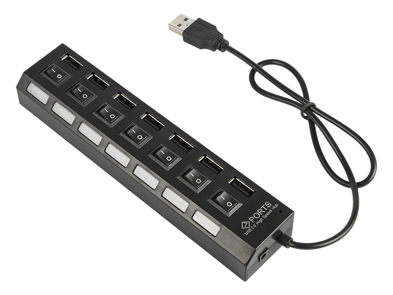 BLOW USB HUB 7xUSB 2.0 aktívny rozbočovač