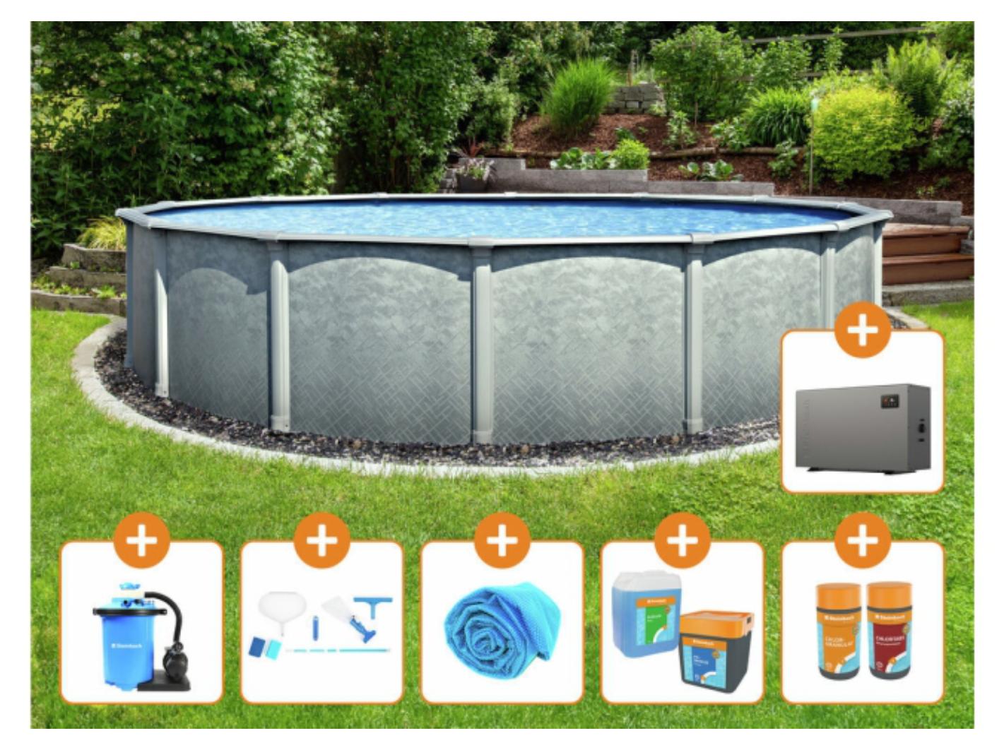 Steinbach Group Steinbach 11440 Stahlwandpool Set Grande Ø 5,49 X 1,35 M