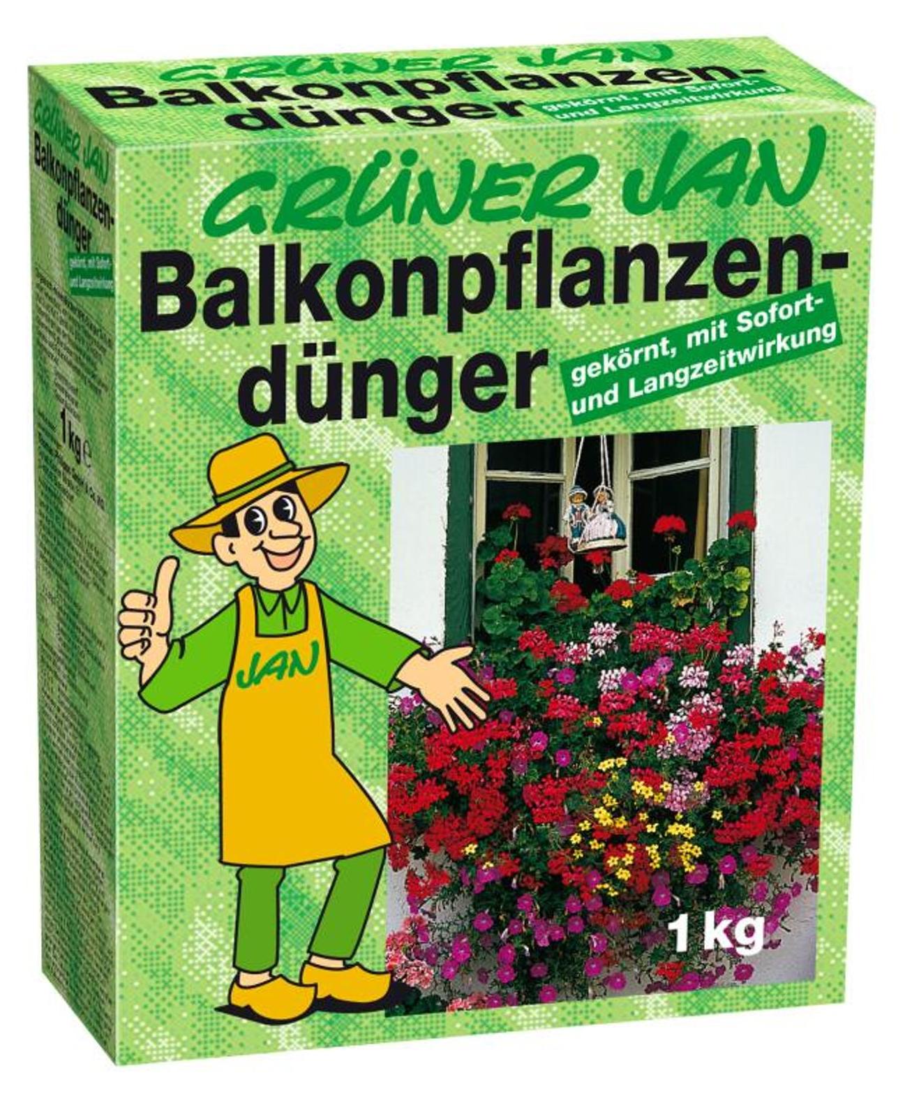 10x 1kg Grüner Jan Balkonpflanzendünger reiche Blütenbildung Blumen Zierpflanzen düngen