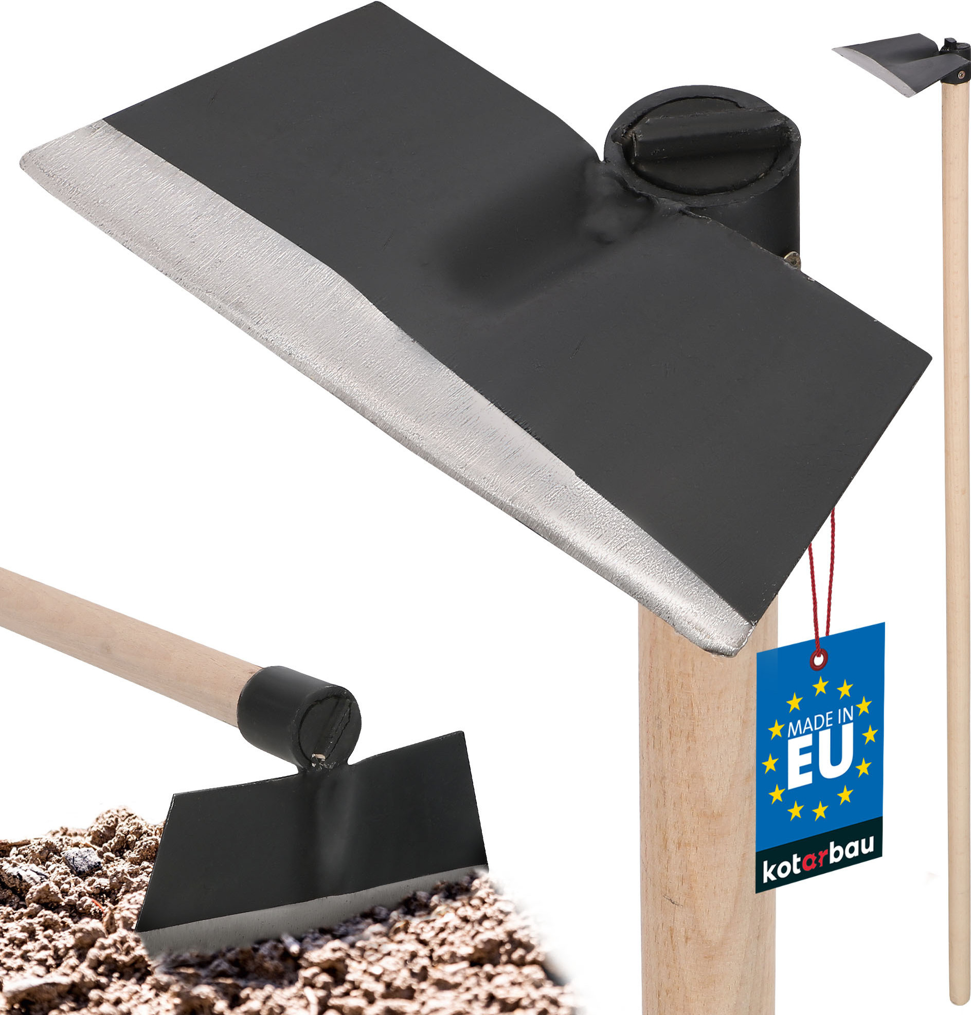 KOTARBAU Gartenhacke - Trapezform 50x140mm Mit 120cm Holzstiel