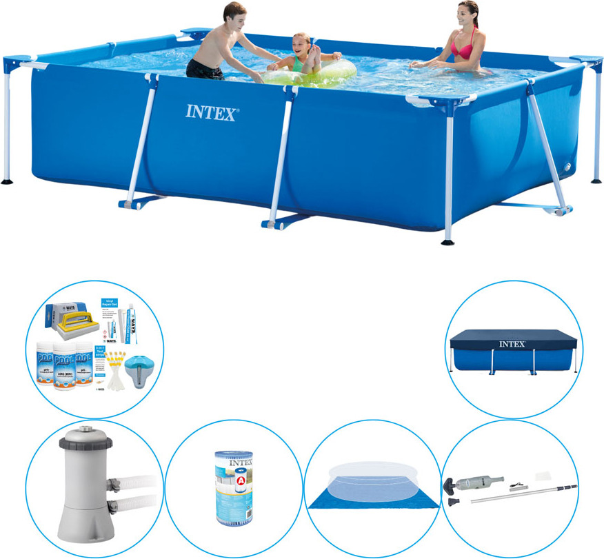 Intex Rámový bazén obdĺžnikový 300x200x75 cm - Bazén vrátane príslušenstva