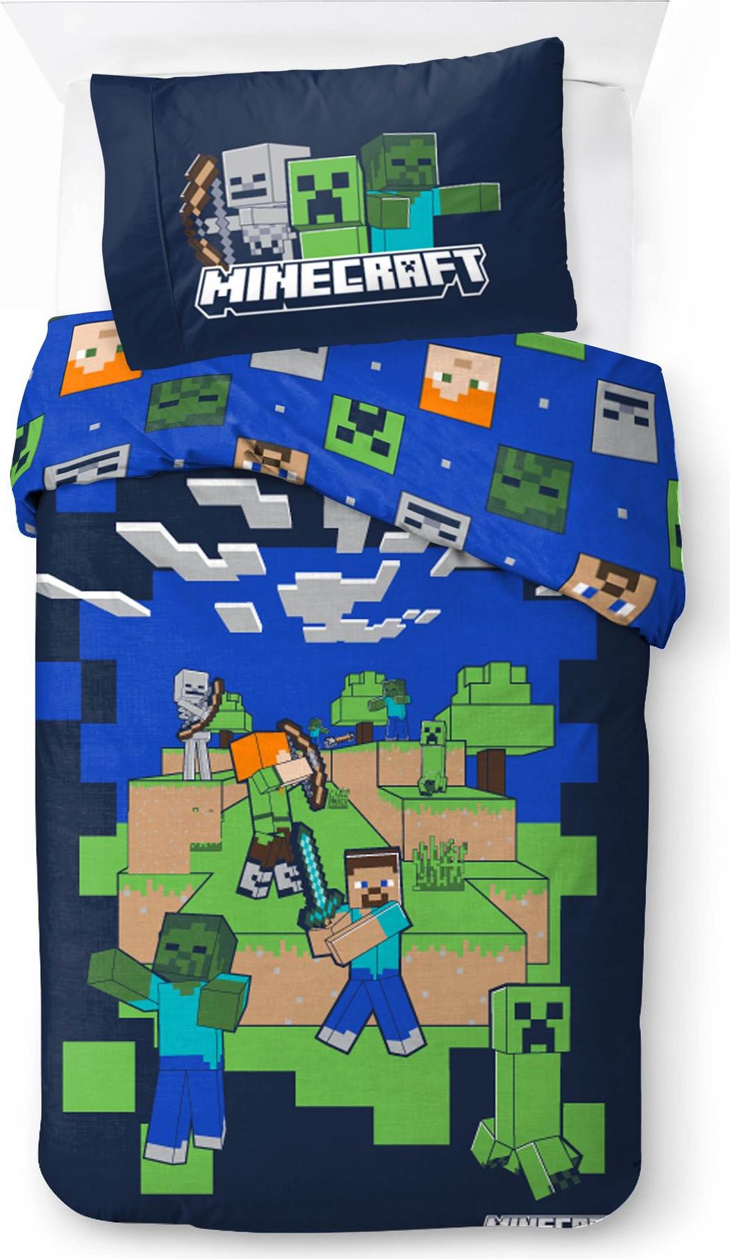 BrandMac Minecraft "I got your back" Bettwäsche-Set, Gaming 135x200 & 80x80 1029647
