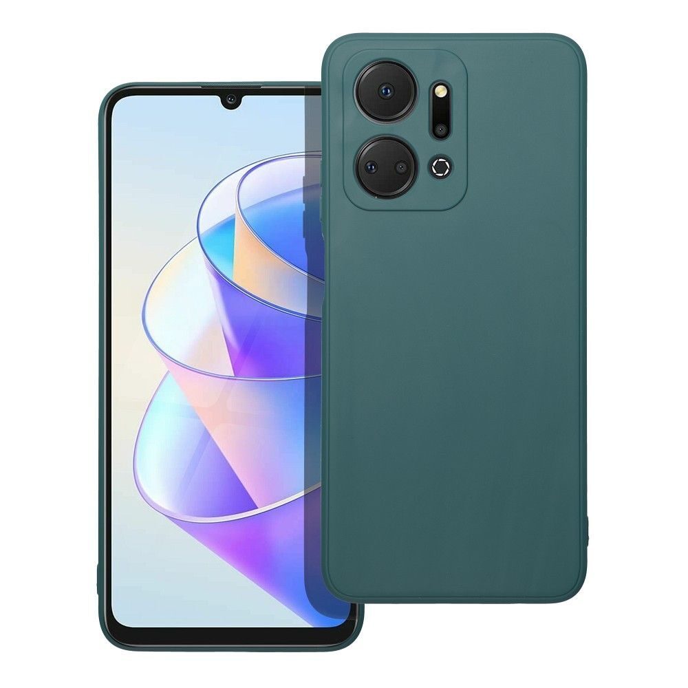 MATT kryt na mobilný telefón vhodný pre HONOR X7a tmavozelený