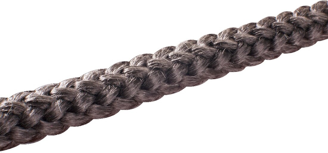 Feuer-Anker Ofen Dichtschnur 4-14 mm Ø Dichtband Ofendichtung schwarz E-Glasstrickschnur : 10mm-100Meter 10mm-50Meter