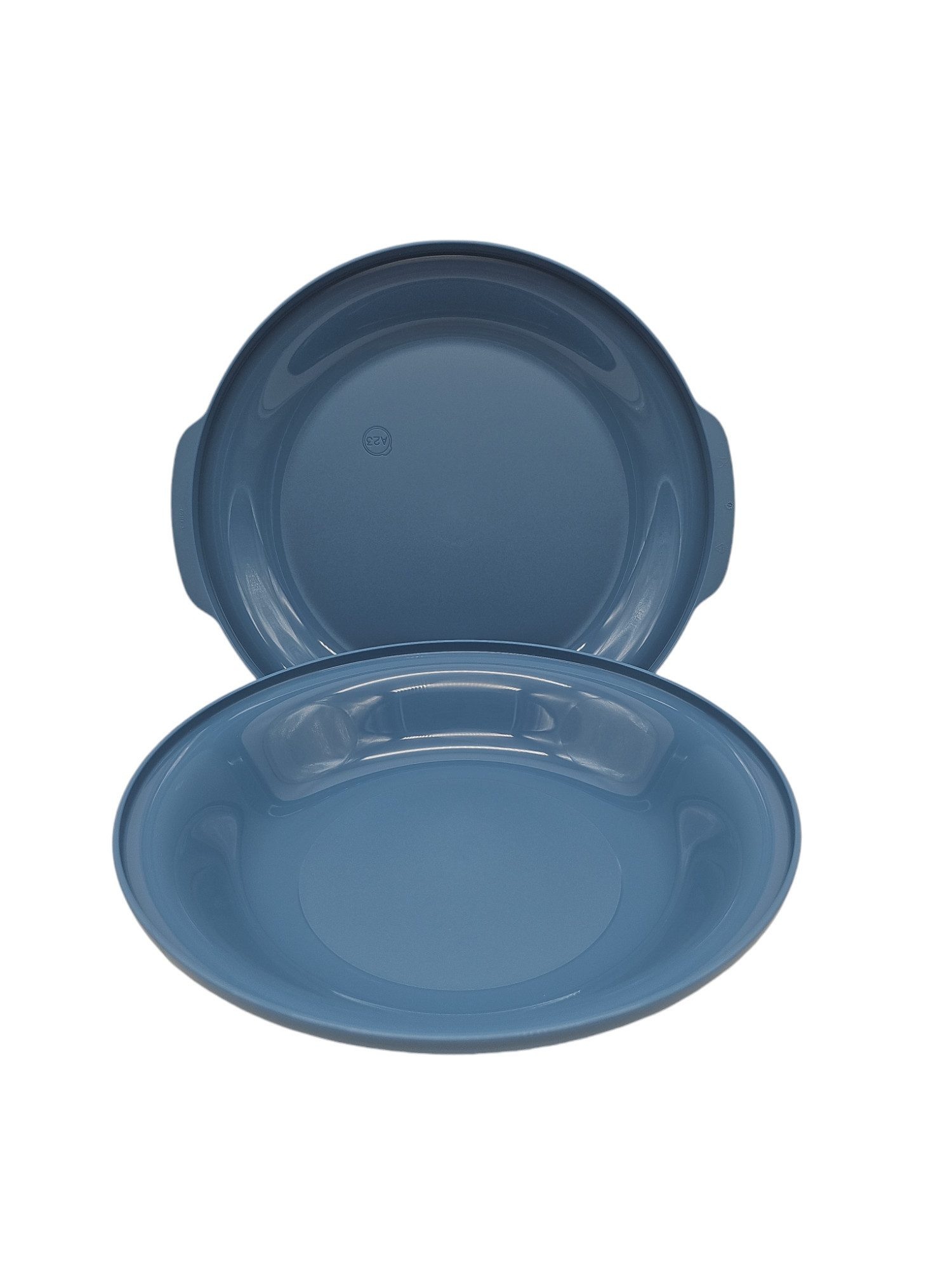 Tupperware Aloha Servier-Doppel Teller blau