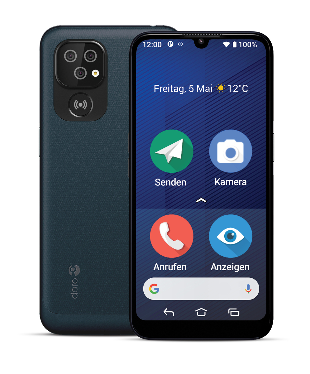 Doro 8200, 15,5 cm (6.1"), 4 GB, 64 GB, 16 MP, Android 12, Modrá